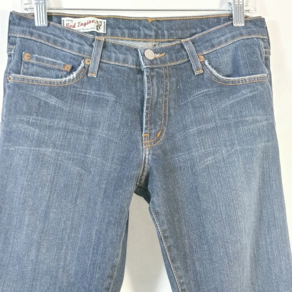 Red Engine  Cropped Dark Wash Jean's Size 29 - Image 4