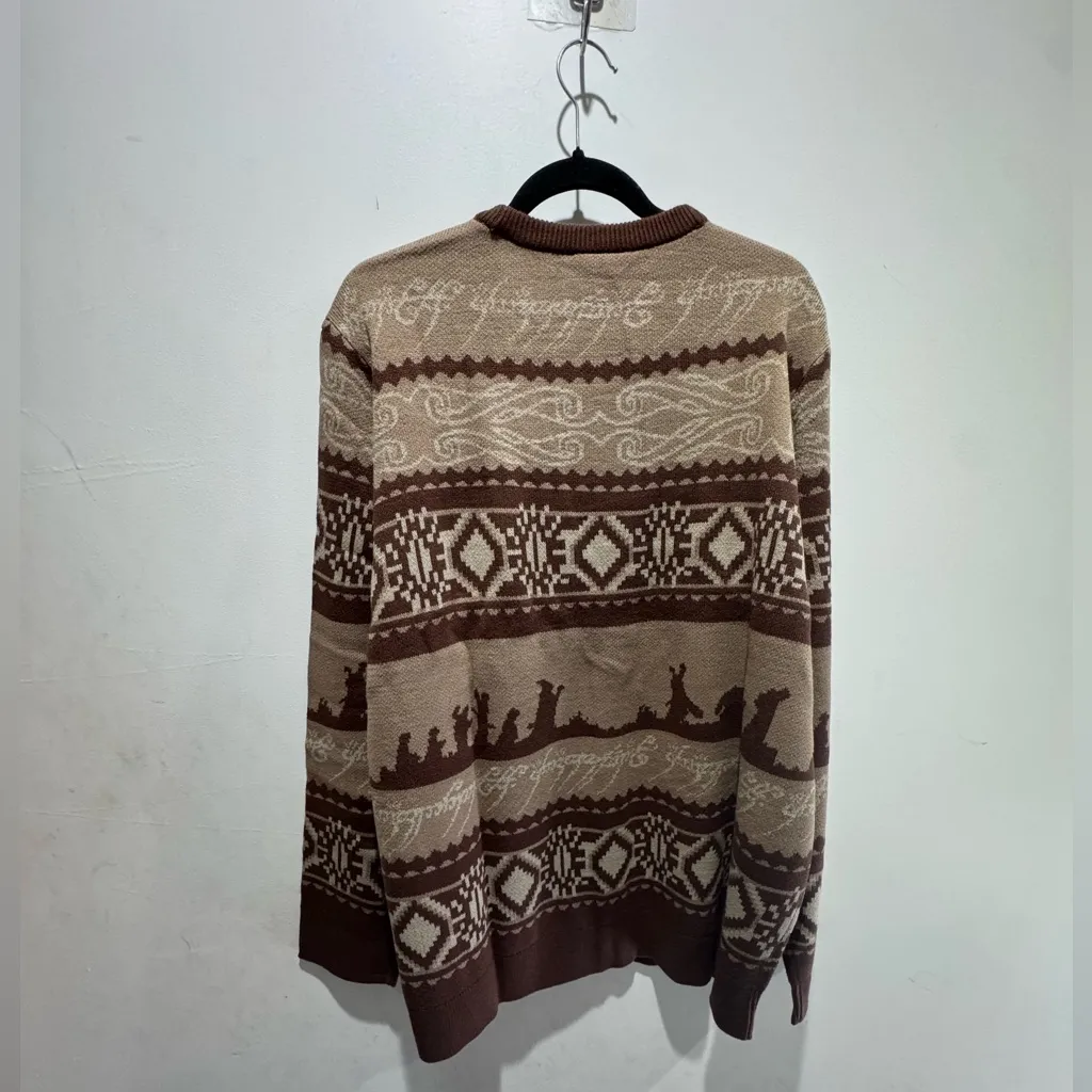 The Lord Of The Rings Silhouette Fair Isle Cardigan (Unisex 2X) - Image 5
