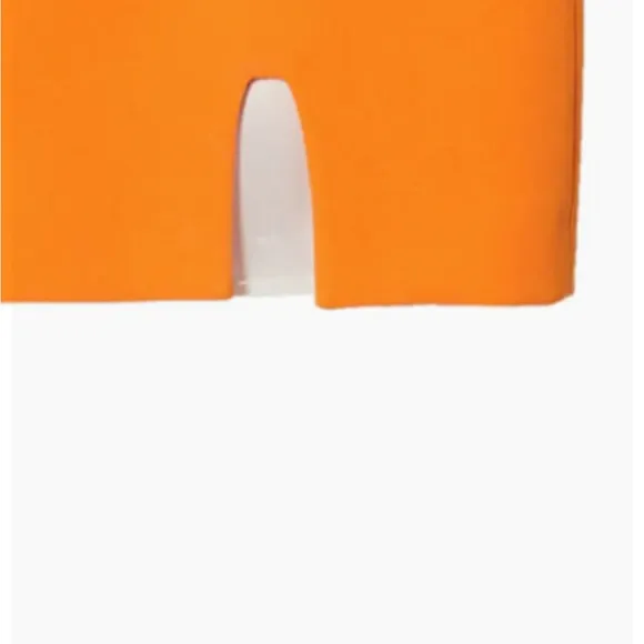 MANGO MNG Slit Hem Micro‎ Miniskirt Orange Size S NWOT Trendy Sexy - Image 7