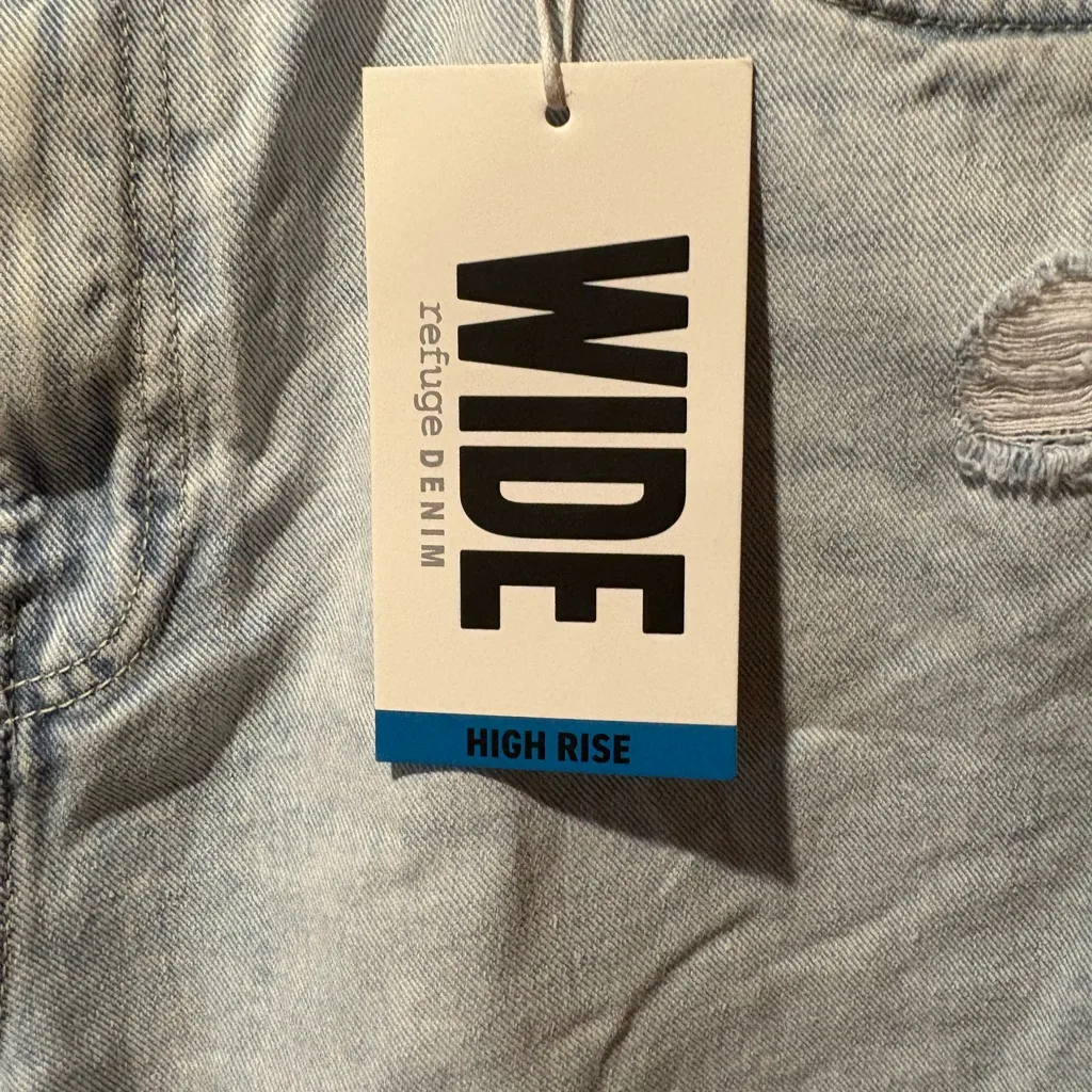 Refuge Wide Leg High Rise Rigid Jeans size 11 Juniors NWT - Image 3