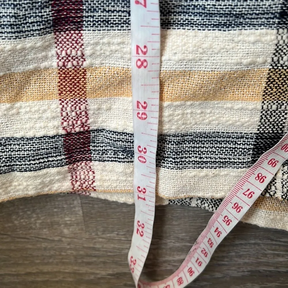 Free People Felicity Plaid Button Front Roll Tab Sleeve Romper Size Small - Image 15