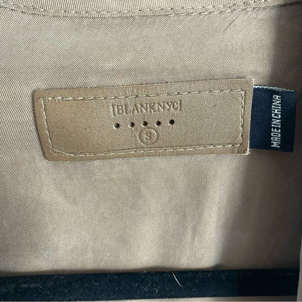 Blank NYC Tan Lightweight Utility Moto Jacket Size Small - Image 5