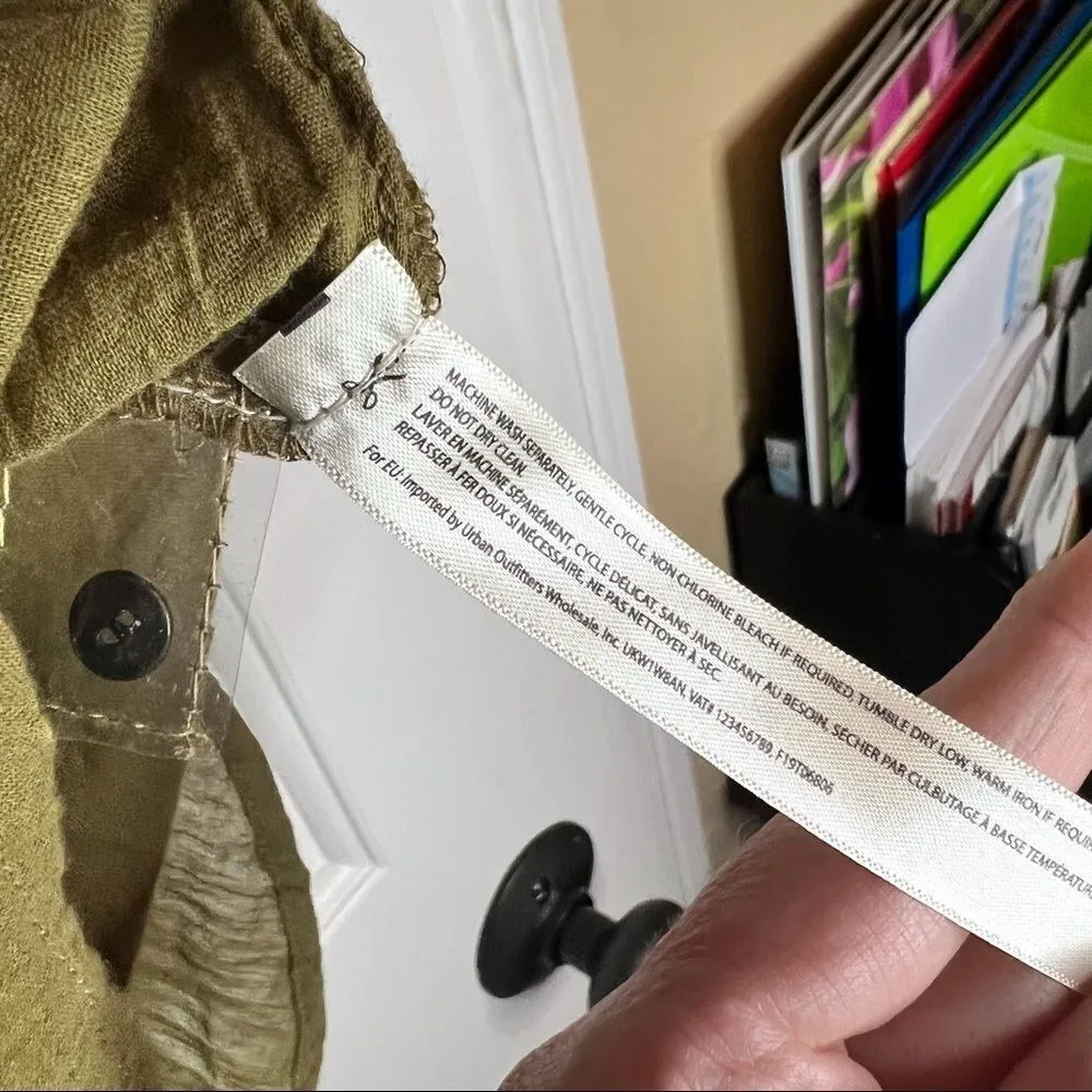 Free People One Tunic, XS.‎  Boho Career Wear Green Flowy - Image 7