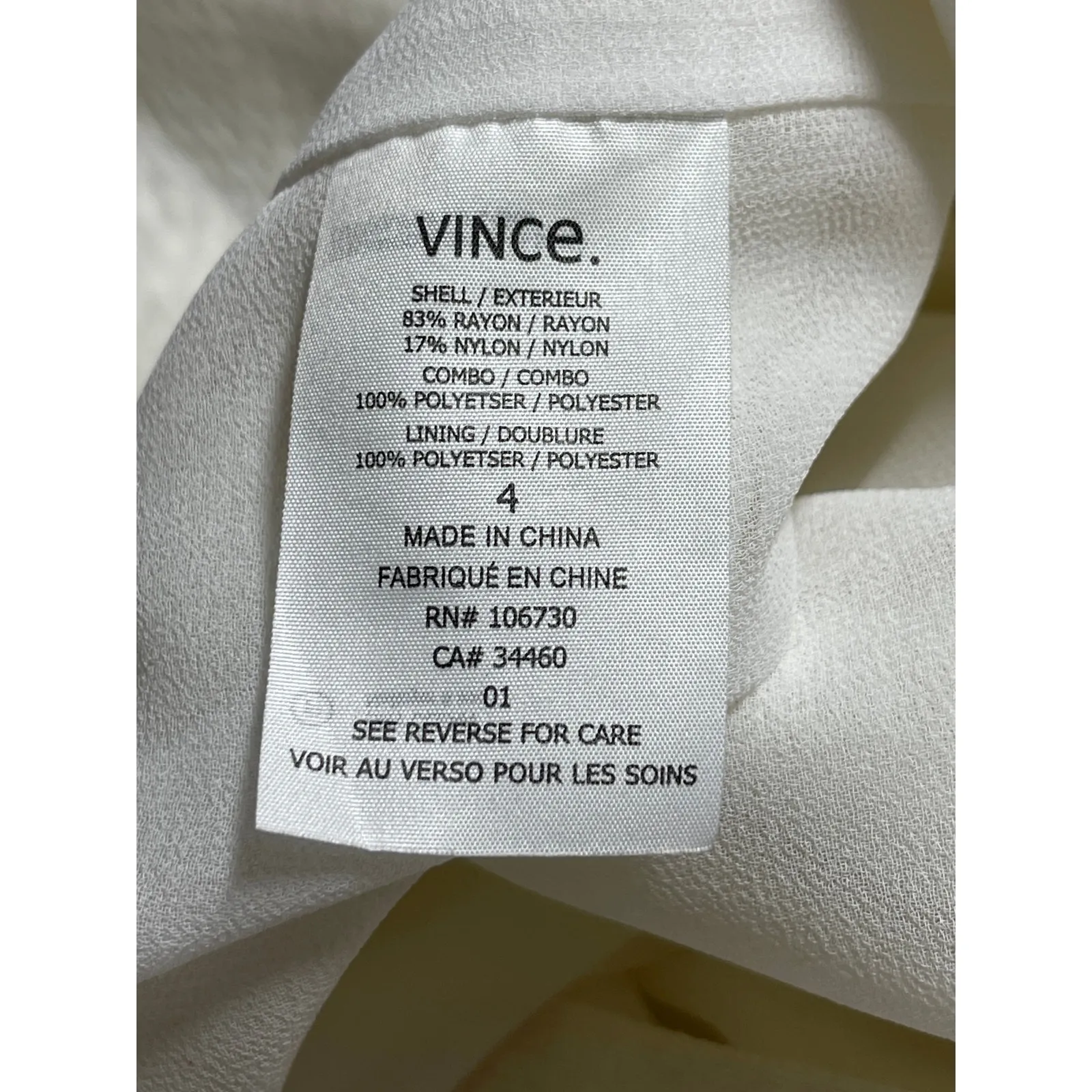 Vince Women's White Snakeskin Jacquard 3/4 Sleeve Tunic Mini Shift Dress Size 4 - Image 5