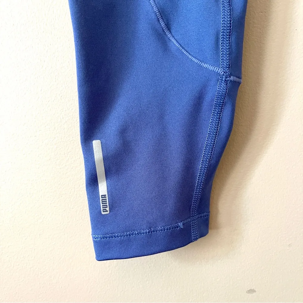 PUMA | Blue Mesh Panel Reflector Leggings Sz S - Image 4