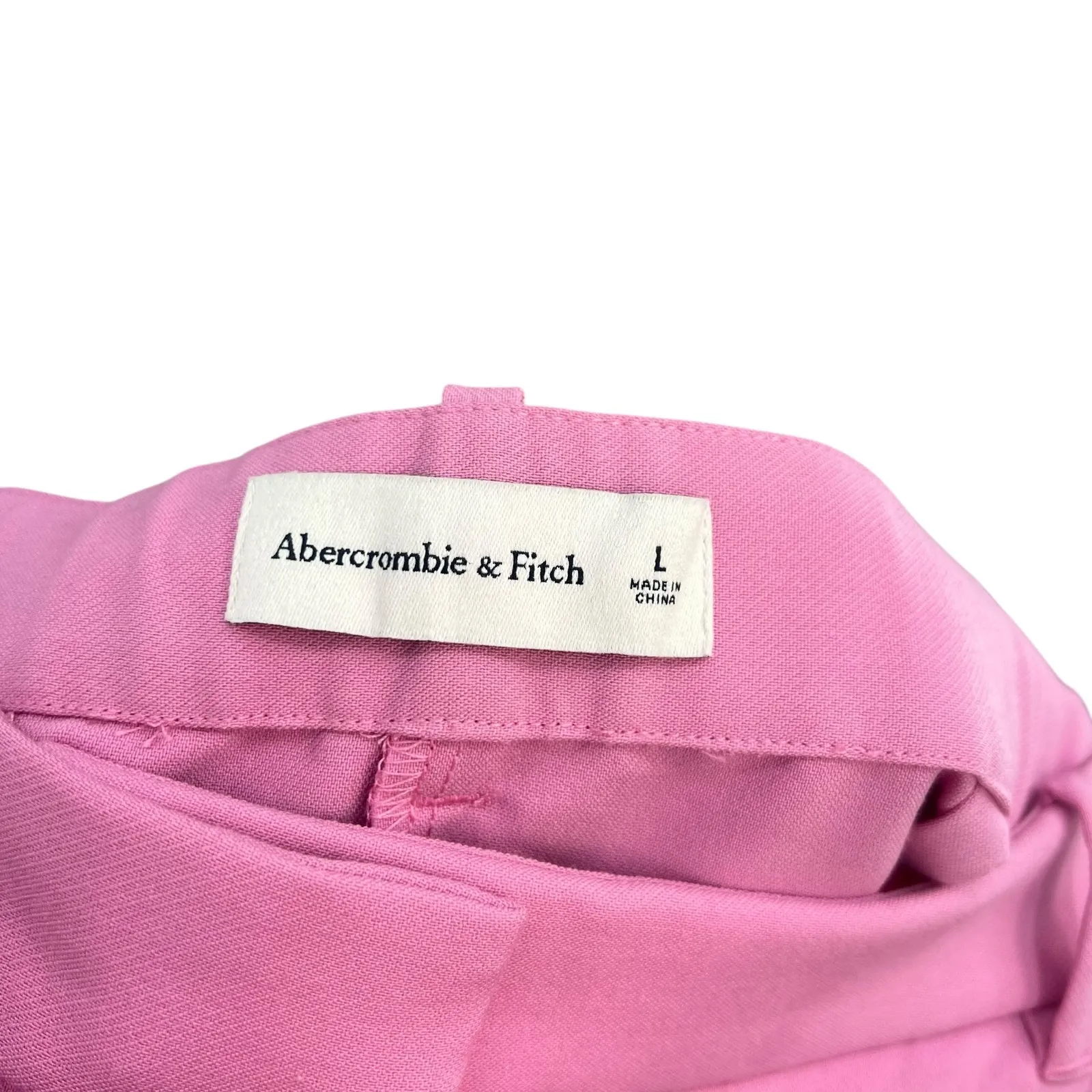 Abercrombie & Fitch Sloane Tailored Shorts Pleated High Waist Pink Size Large - Image 7