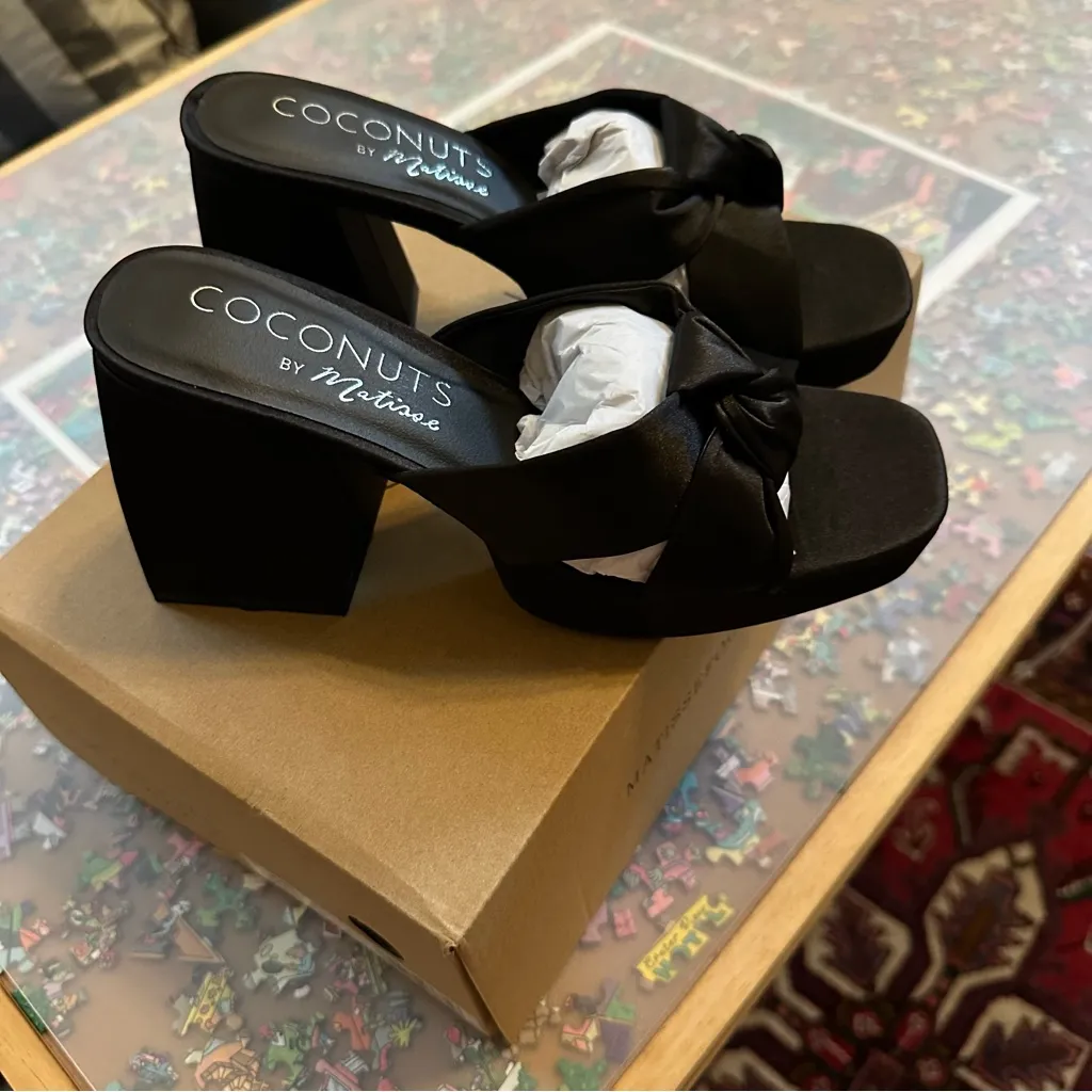 NWT Matisse Knot Slide Platform Sandal Black Size 7 - Image 4