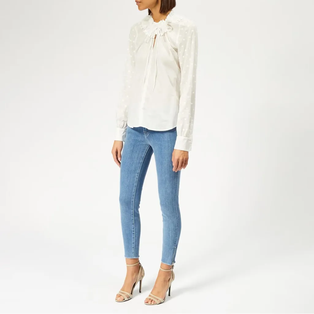 J Brand Lightyear‎ Mid Rise Ankle Zip Crop Skinny Jeans Light Wash EUC Size 26 - Image 2