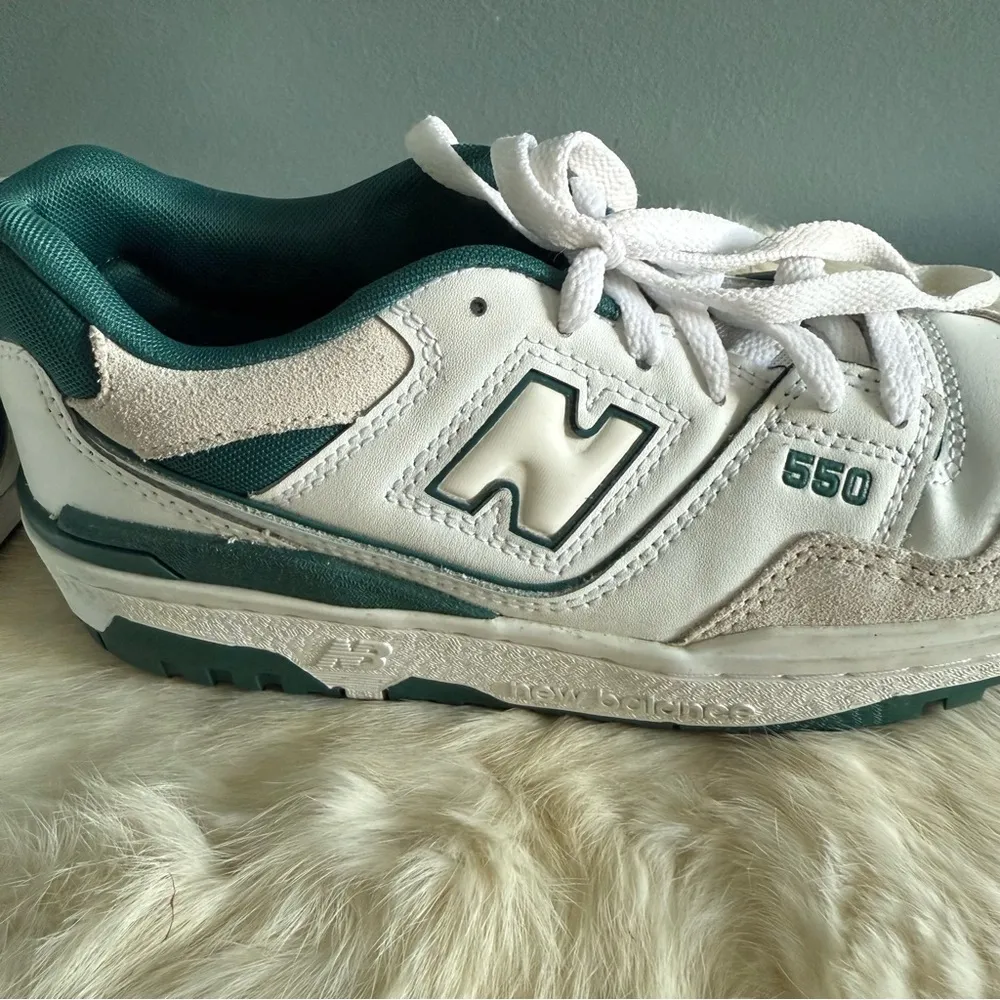 550 Vintage Teal/White Unisex Sneakers - Image 6