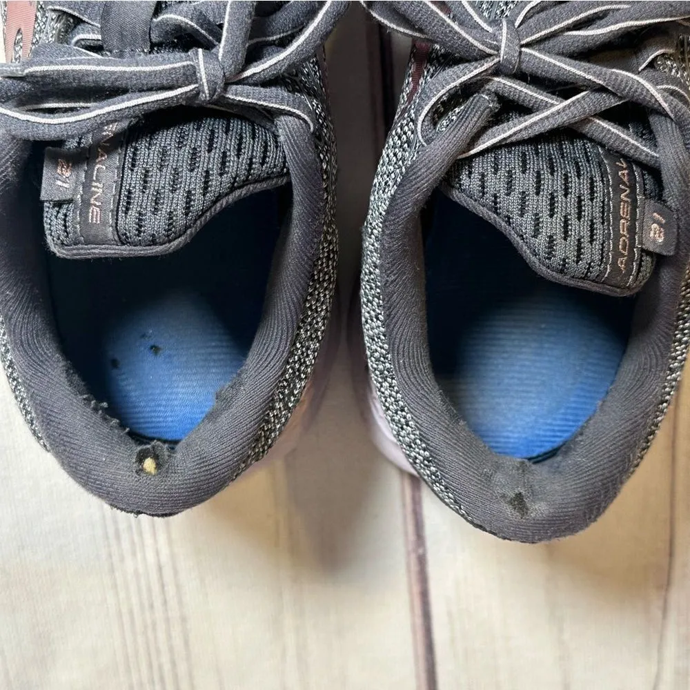 Brooks Adrenaline GTS 21 Running Shoes Grey/Lilac Women Sz 8.5 D Indoor/Outdoor - Image 3