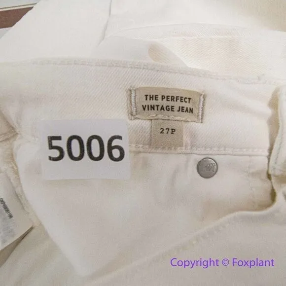 NEW‎ Madewell The Petite High-Rise Perfect Vintage Jean in Tile White, 27P - Image 17