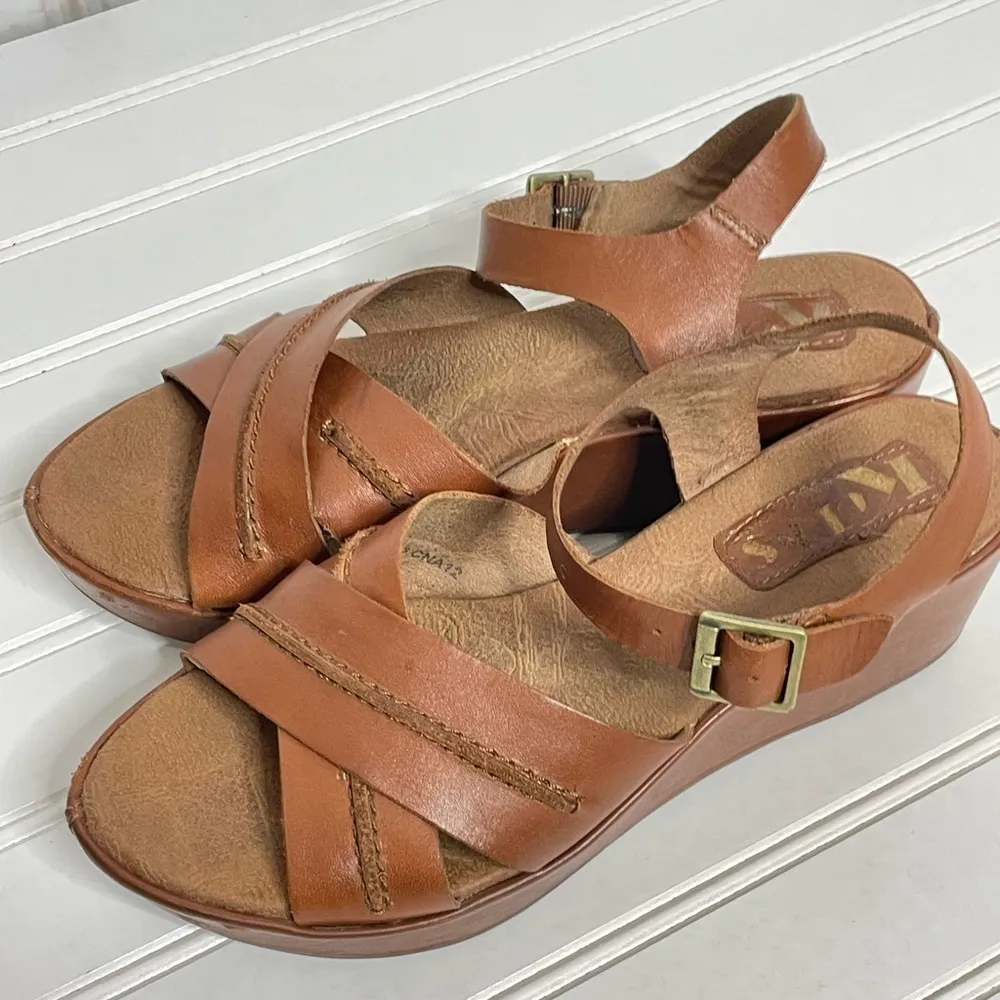 Kork Ease Leather Cross Strap Platform Sandals 353 - Image 11