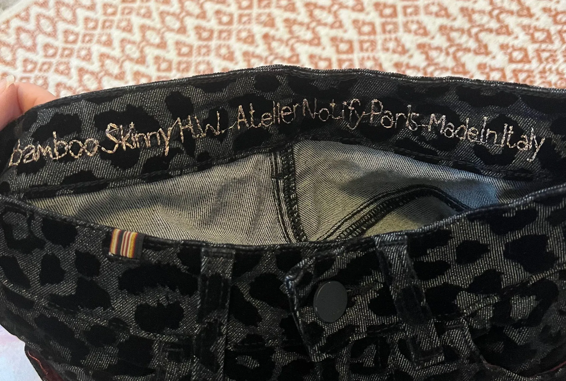 NWT Atelier Notify Bamboo Skinny Leopard-Print Jeans - Image 3