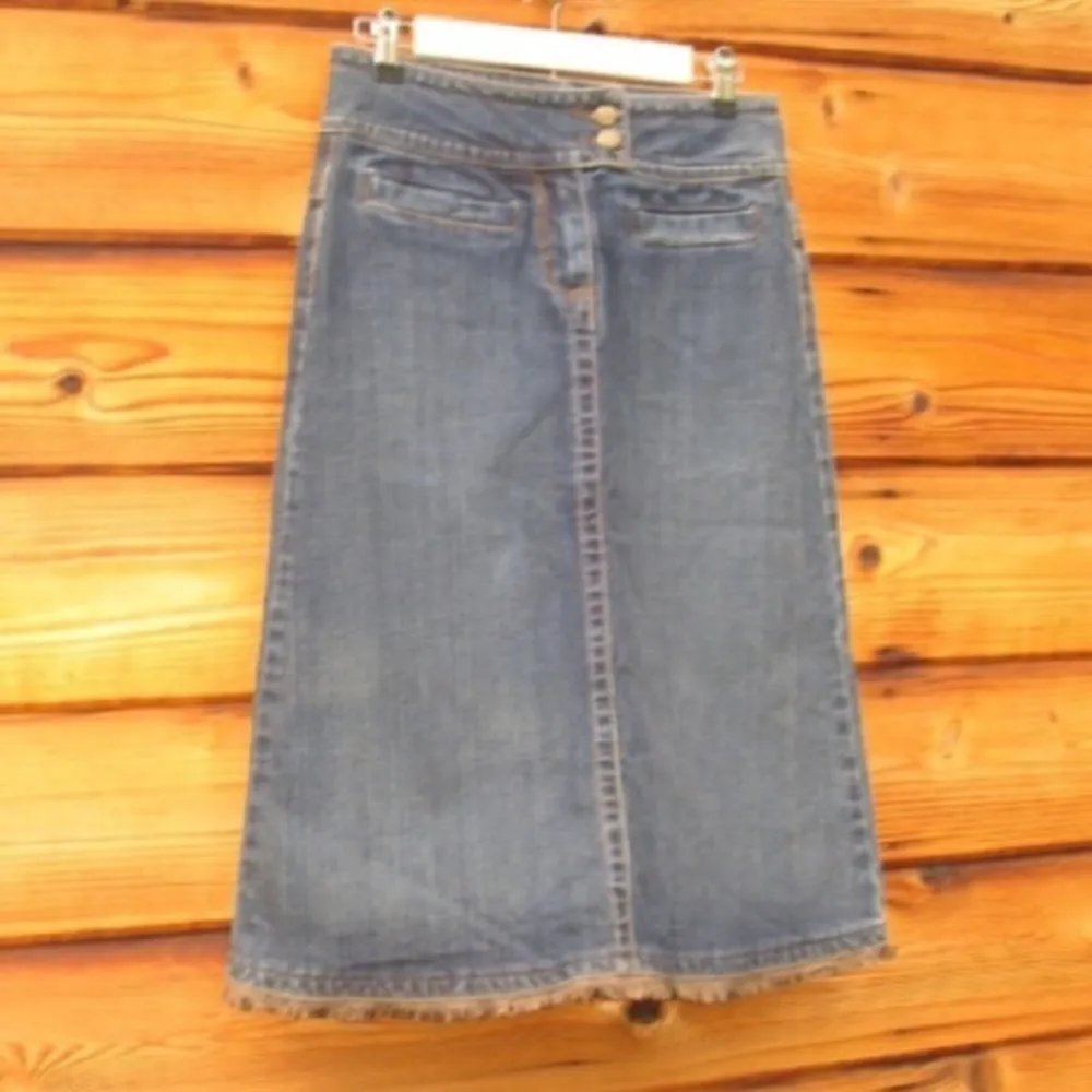 CAbi Blue Denim Midi Skirt - Image 2