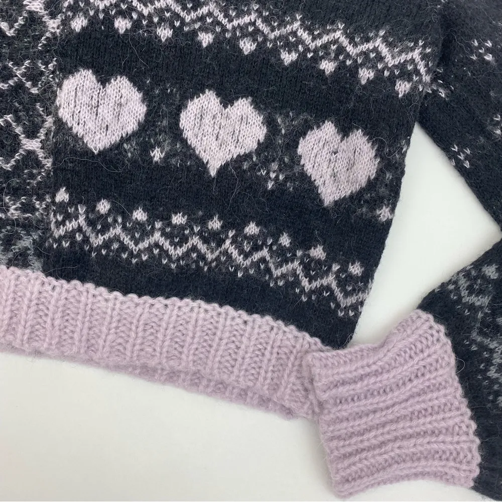 Free People Snow Globe Wool Alpaca Mock Neck Cropped Pullover Sweater: Onyx - Image 14