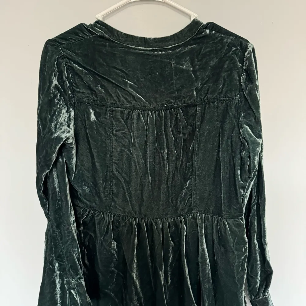 Anthropologie Holding Horses Velvet Green Dress - Image 9