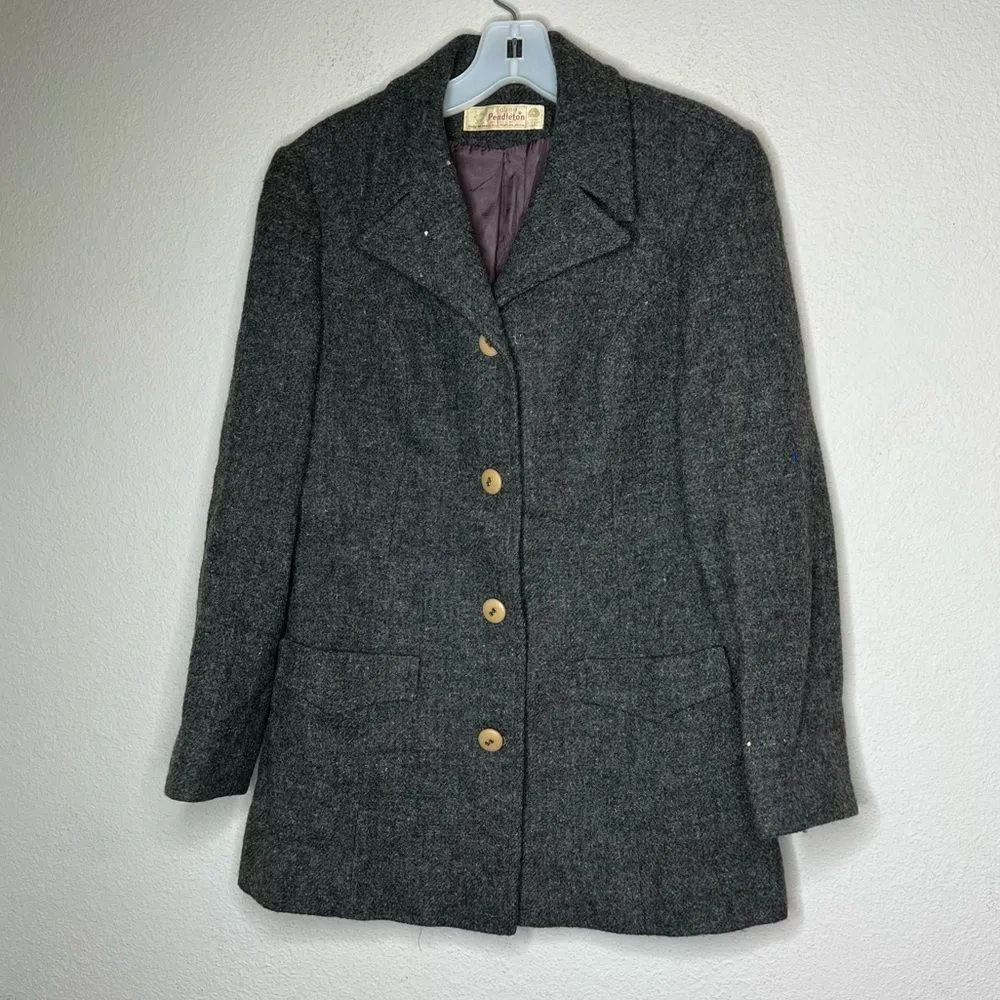 Vintage Pendleton Wool Coat‎ Gray Size undefined - Image 5