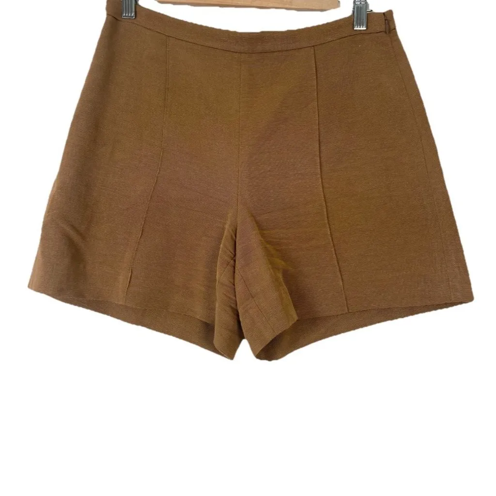 Vince Shorts‎ Women’s Viscose Blend Classy Amber Tan Size: 8 Revolve Preppy y2k - Image 2