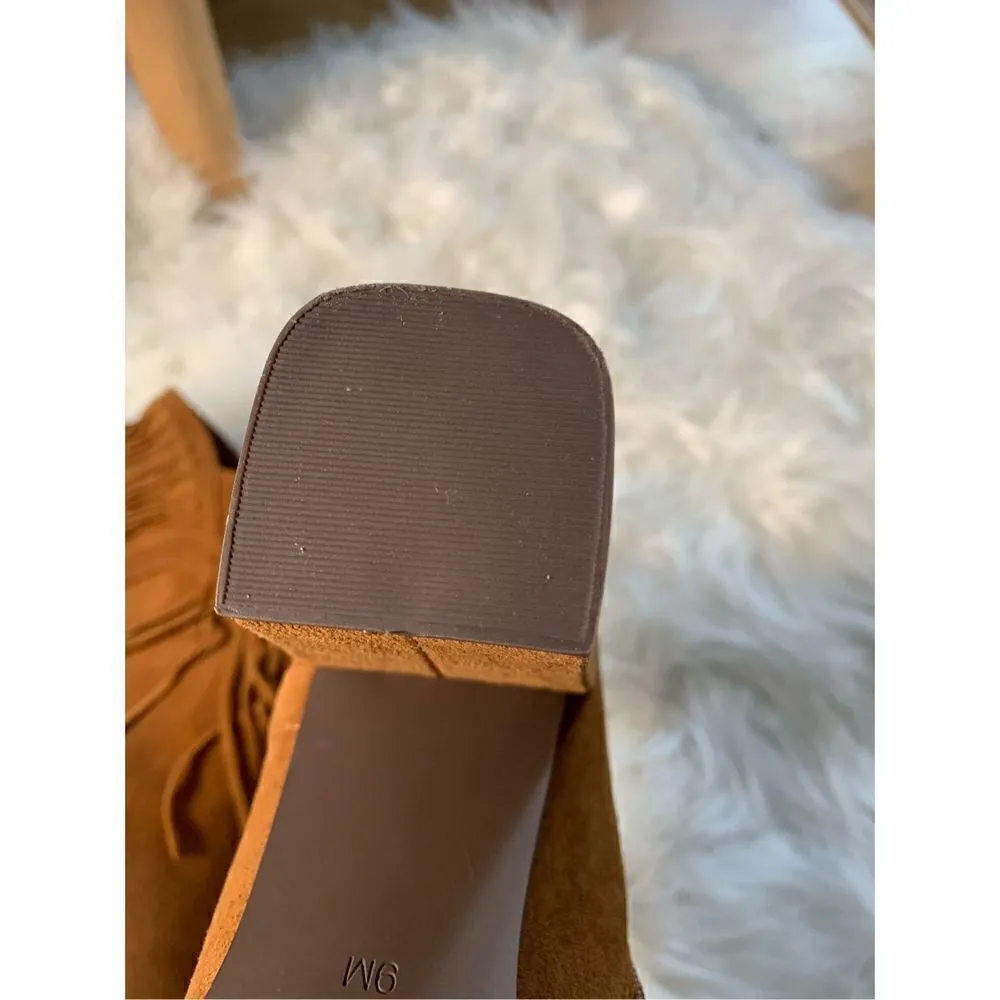 Nine West brown fringe booties size 9 - Image 3