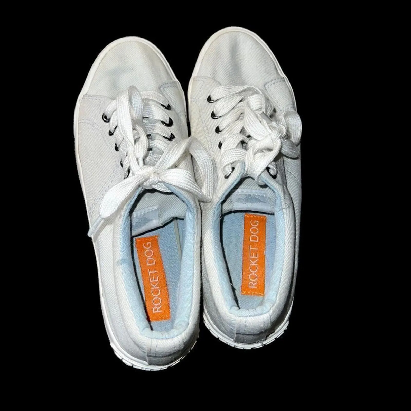 Rocket Dog light grey fabric low top sneakers w laces women’s size 7.5 - Image 3