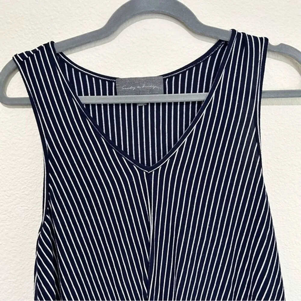 Anthropologie Sunday In Brooklyn Striped Twist Front Sleeveless Tank Top Size S - Image 6