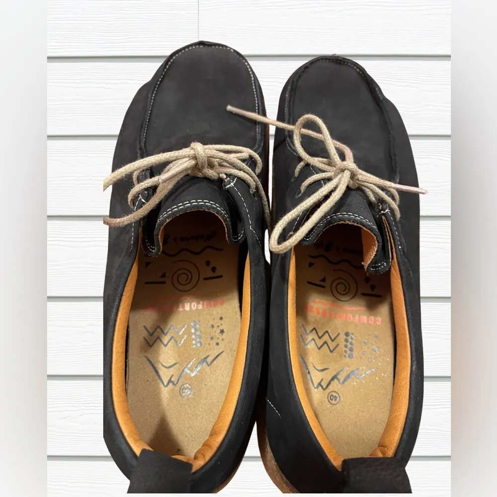 NWOB Women’s ComfortFüsse Wandell Leather Lace Up Shoes Chunky Cork Sole Outdoor Tan Size 9 - Image 10