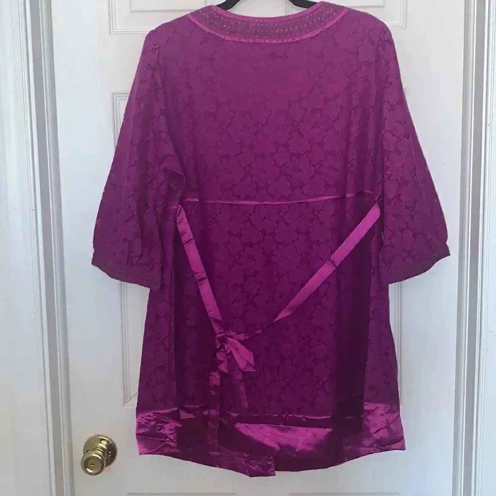 Denim 24/7 Purple Tunic Top Size 14 Purple - Image 2