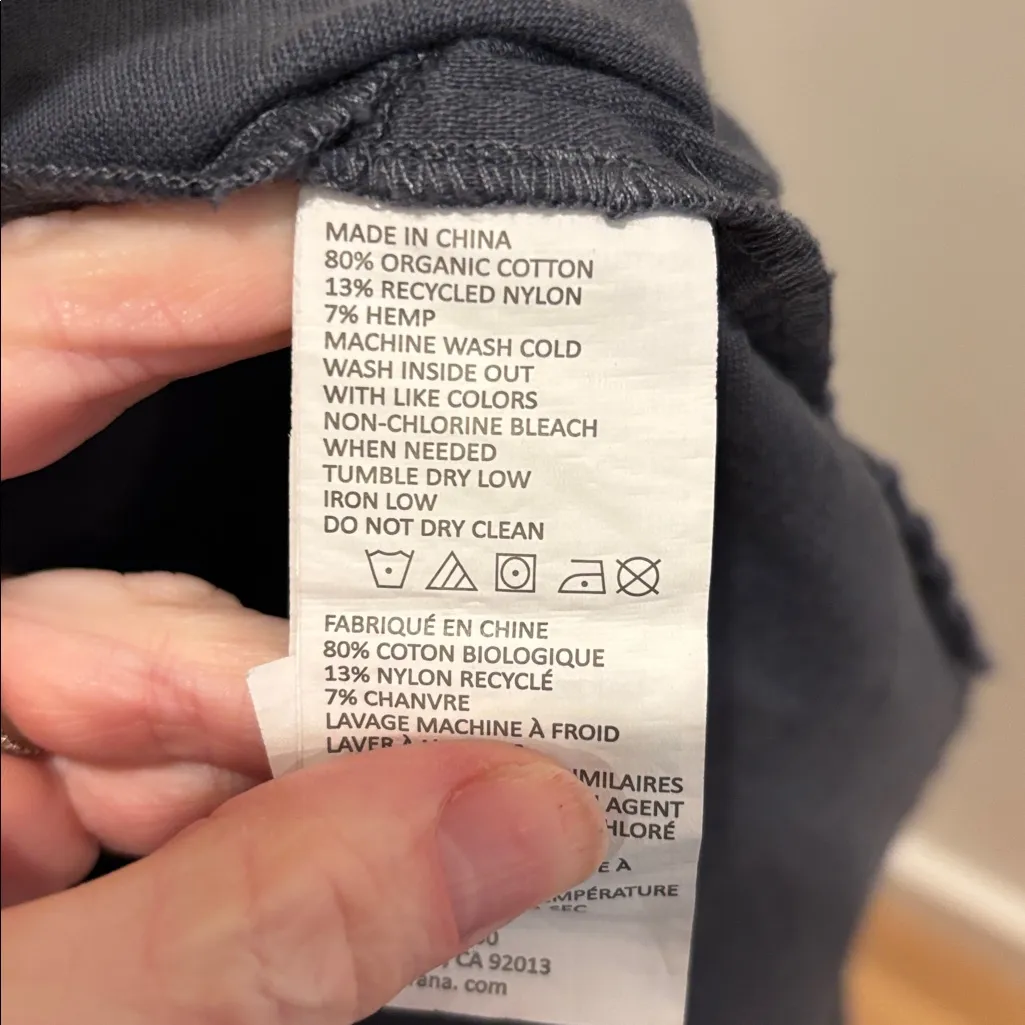 Prana Yarrow Dress Long Sleeved Shirt Grey Organic Cotton Size Small - Image 9