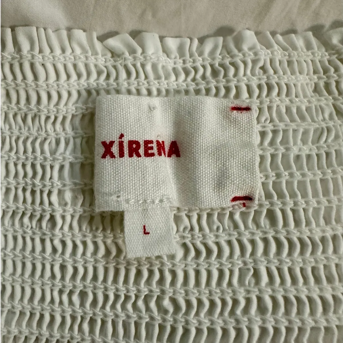 Xirena Maxi Dress Maggie Halter White Cotton Braided Tie Neck size Large - Image 2