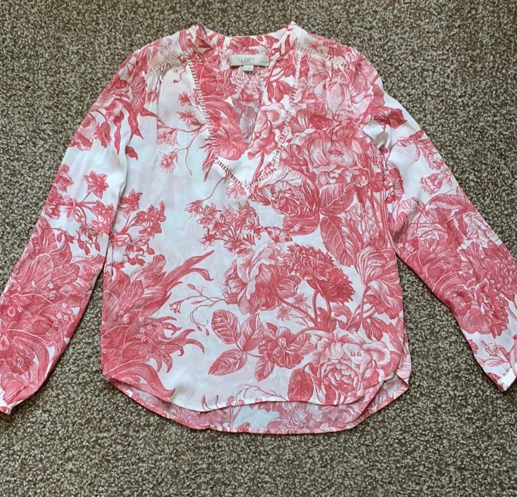 Loft Floral Blouse - Image 2