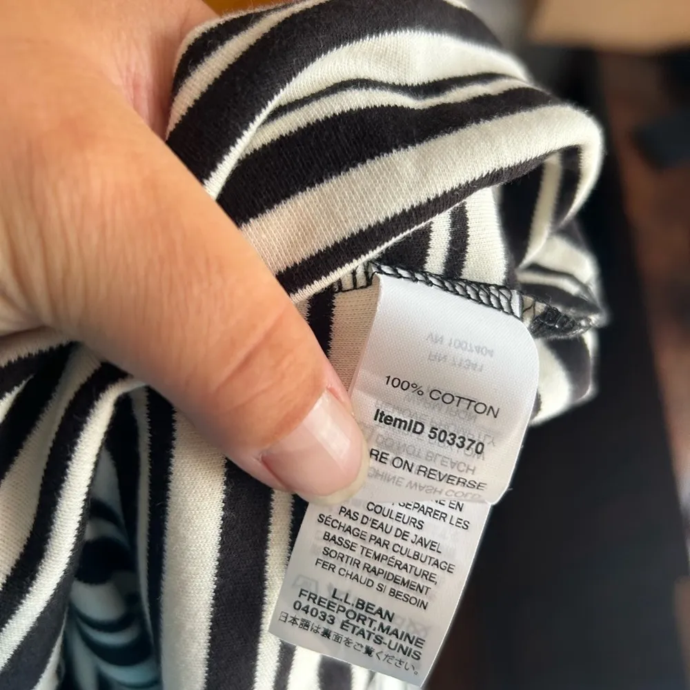 LL BEAN COWL NECK STRIPED TOP - Image 4