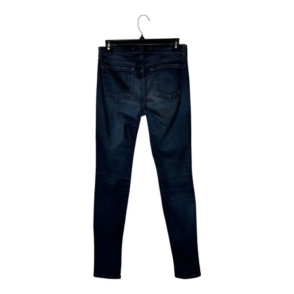 J Brand Jeans Women 26‎ Blue Denim Cotton Blend Dark Wash Tudor Skinny Leg Ankle - Image 4