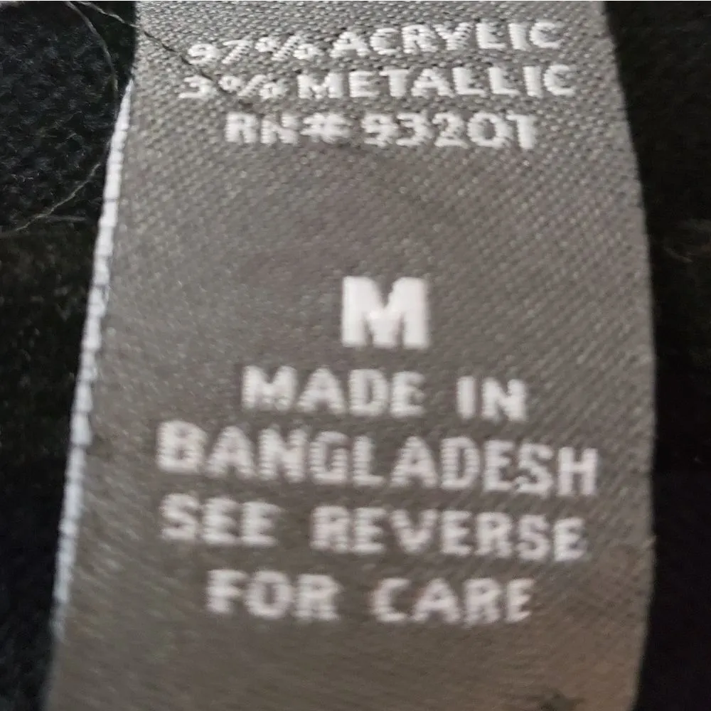 Sweater Dress w/Metallic Specks Black Size M - Image 4