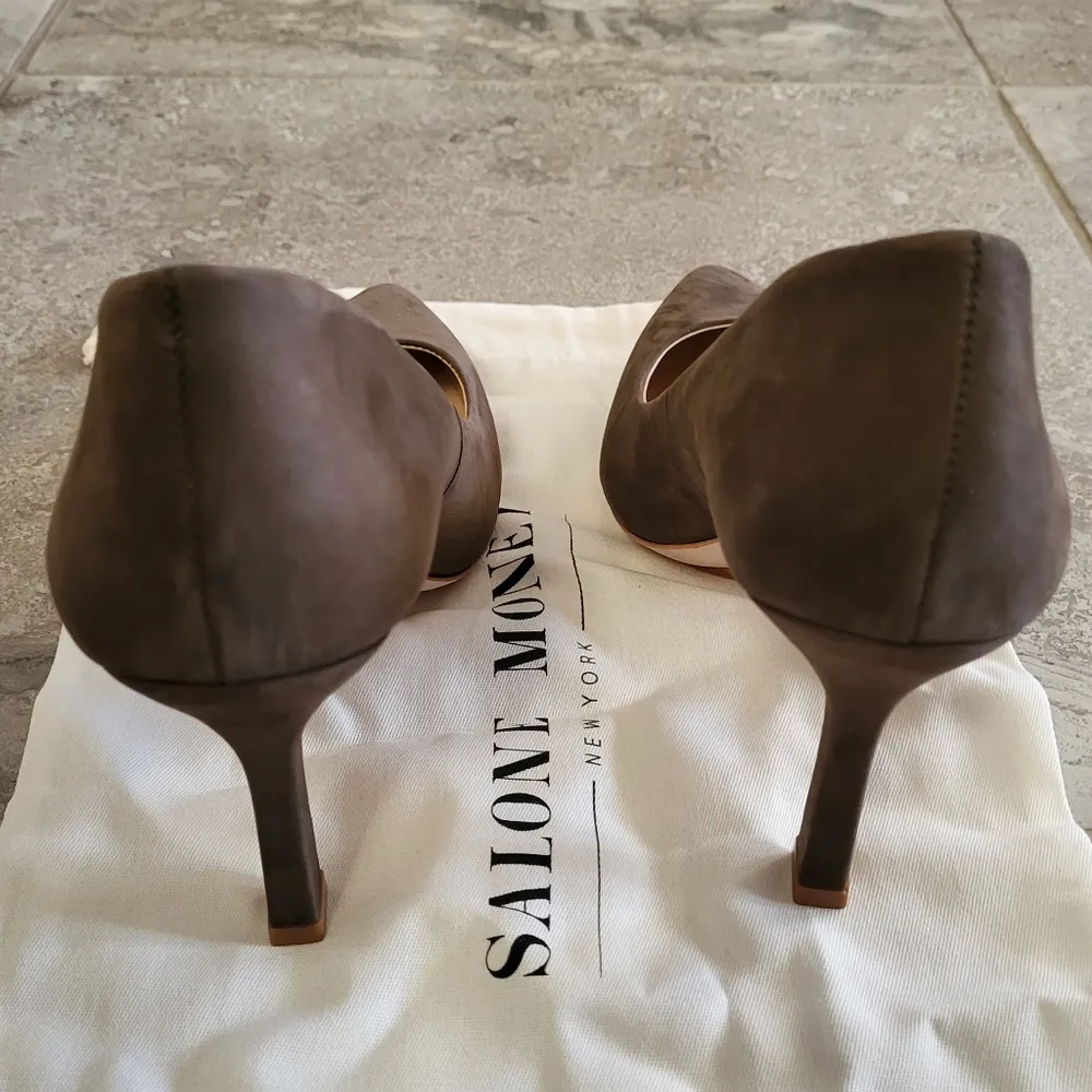 Salone Monet Anita Pump Women’s Leather Dressy Pumps, Size 11 New in Box $395 Brown - Image 8