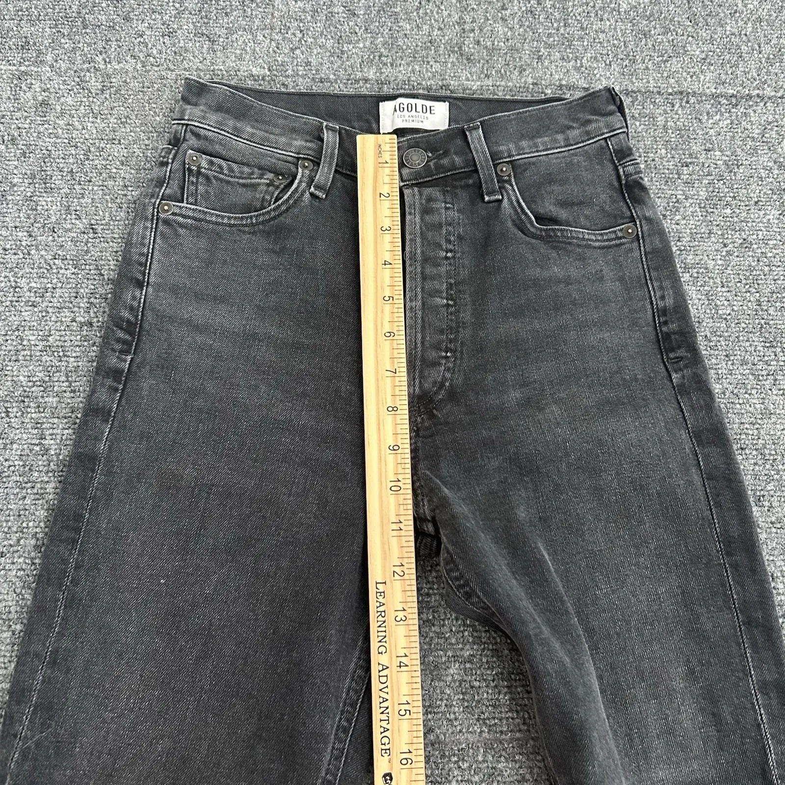 Agolde Nico Jeans Women's 24 Virtue High Rise Slim‎ Fit Button Fly Ankle Cropped - Image 9