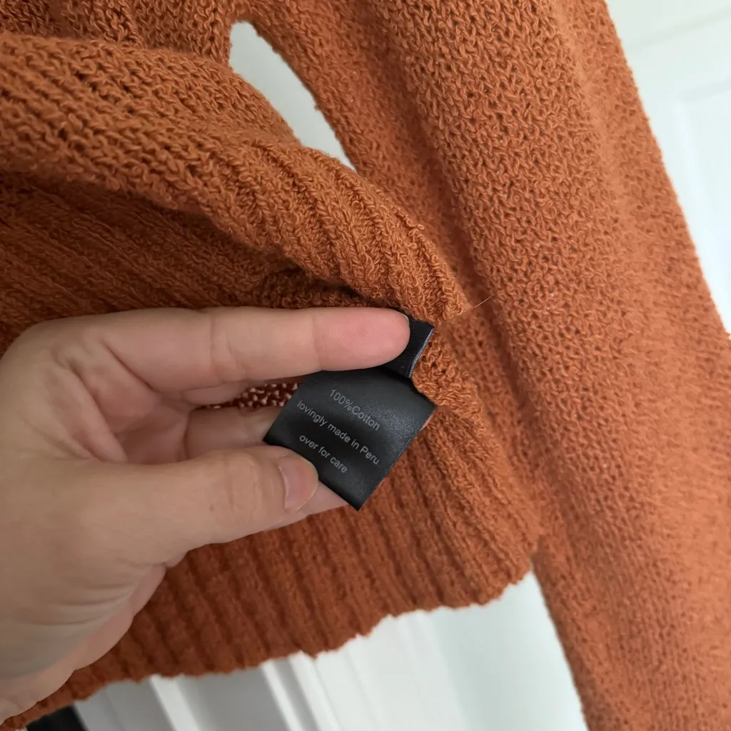 Rachel Comey Barca Rust Orange Sweater Lightweight cropped knit pullover - Image 5