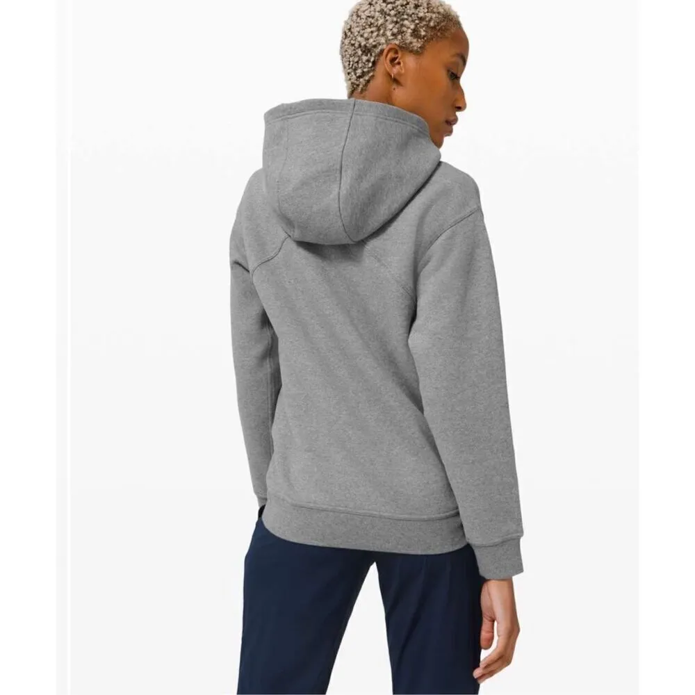 Lululemon Athletica All Yours Hoodie Women’s Heather Fleece Long Sleeve Jacket G - Image 4