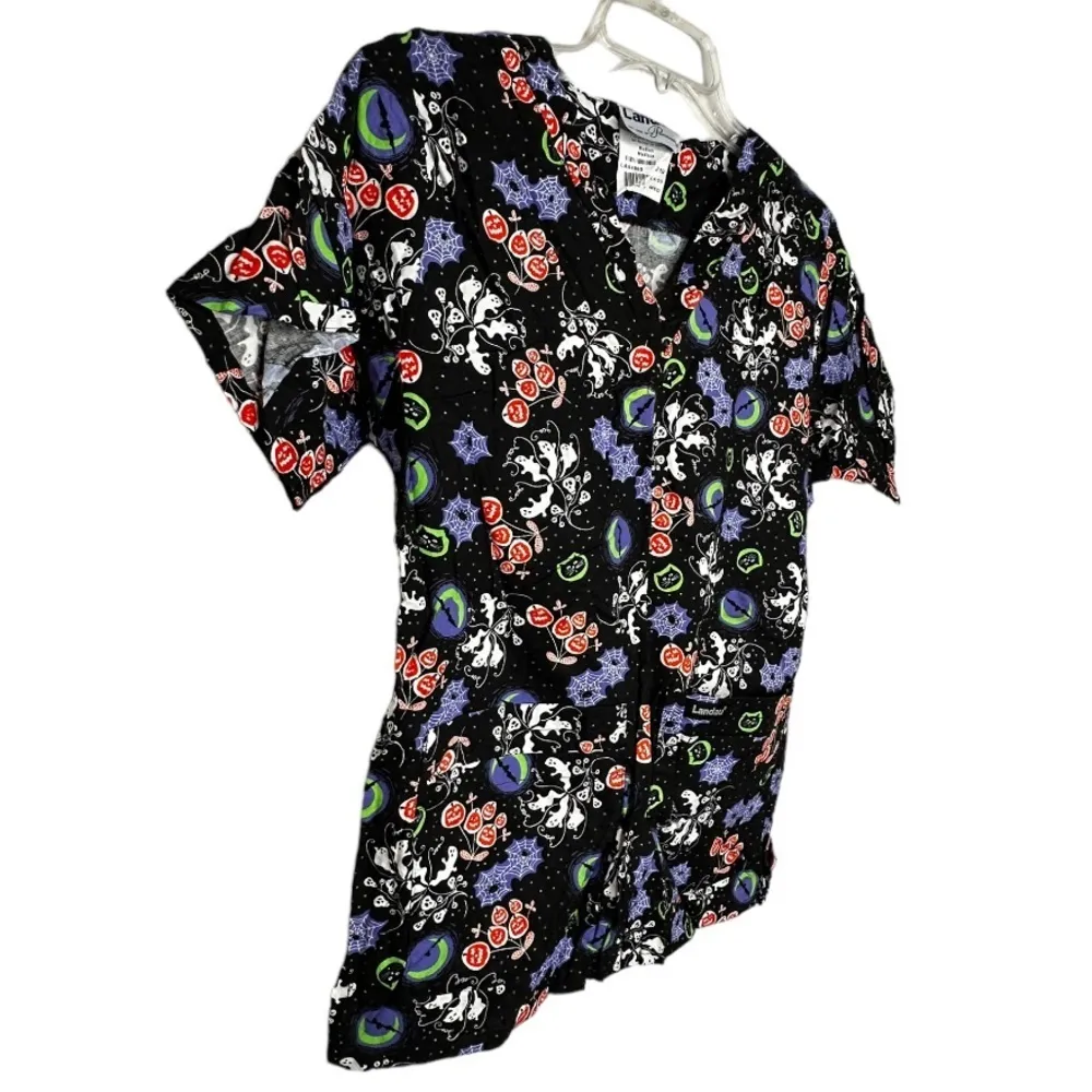 Landau Halloween Scrub Shirt‎ Black Size M - Image 4
