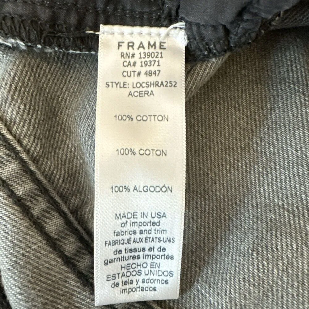 Frame Womens Gray Denim Le Cutoff Shorts Size 30 Acera 100% Cotton Raw Hem - Image 7
