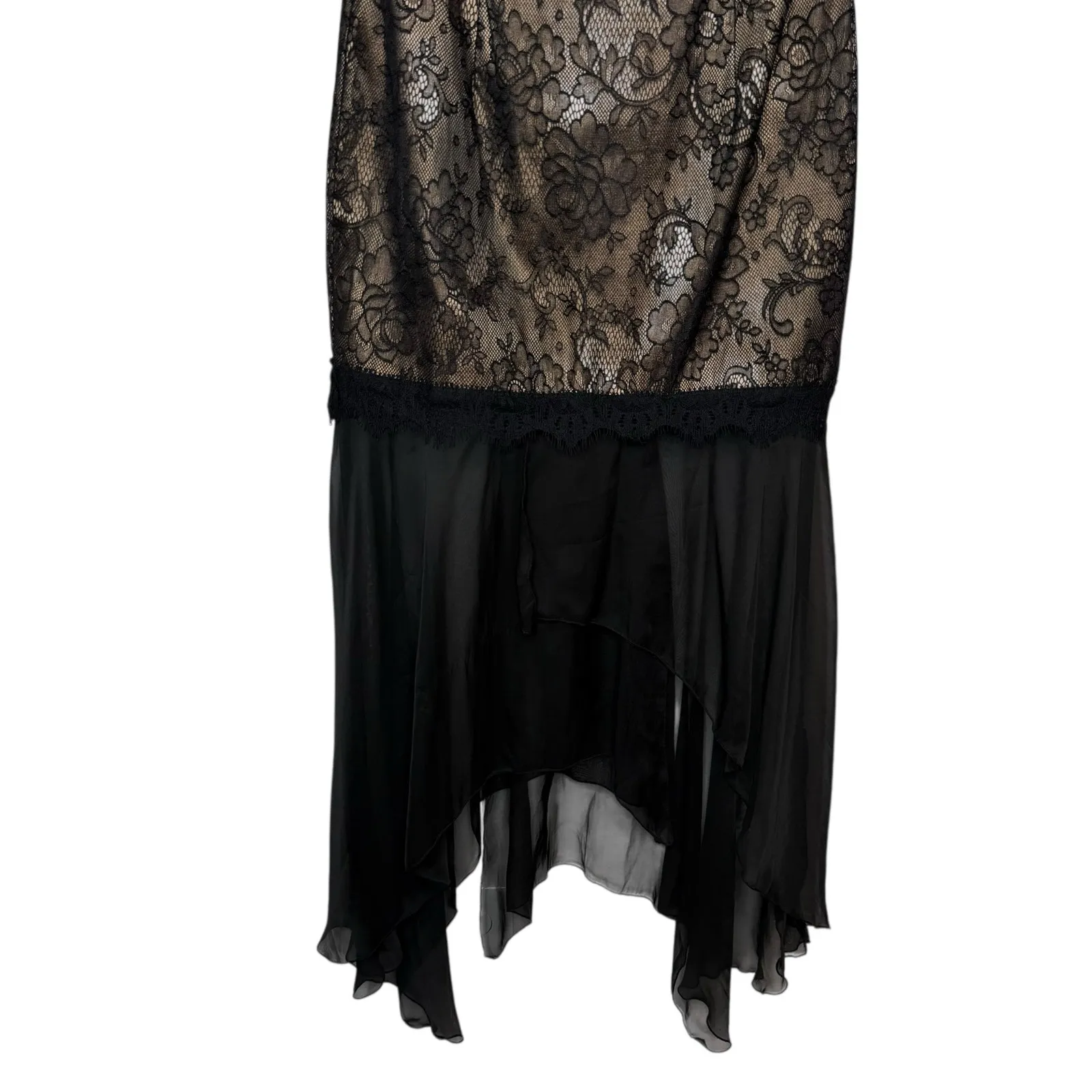 Vintage Jessica McClintock‎ Lace Strapless Corset Dress size 4 Black - Image 3