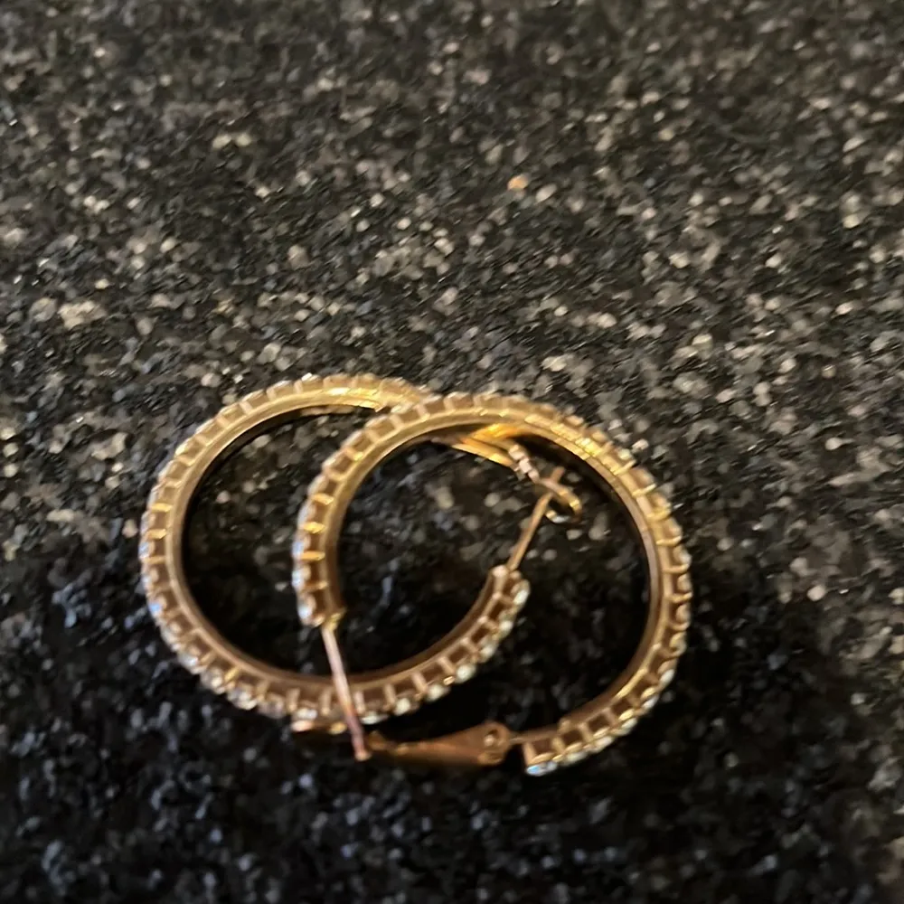 Gold Diamond hoops to jazz up those zoom meetings. Also weddings and parties - Image 2