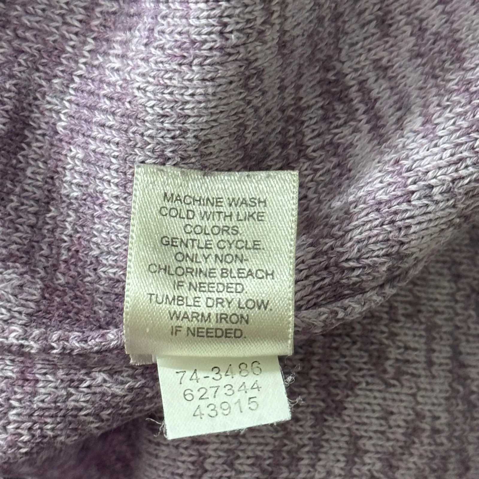 J. Jill Sweater M Purple Heathered Turtleneck Cozy‎ Soft Marled Pullover Vintage - Image 7