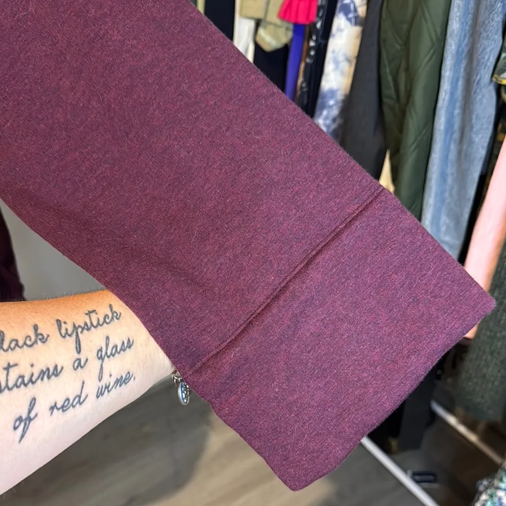 Athleta oversized Purple Cowl Neck Sweater with Bell Sleeves very cozy - Image 3