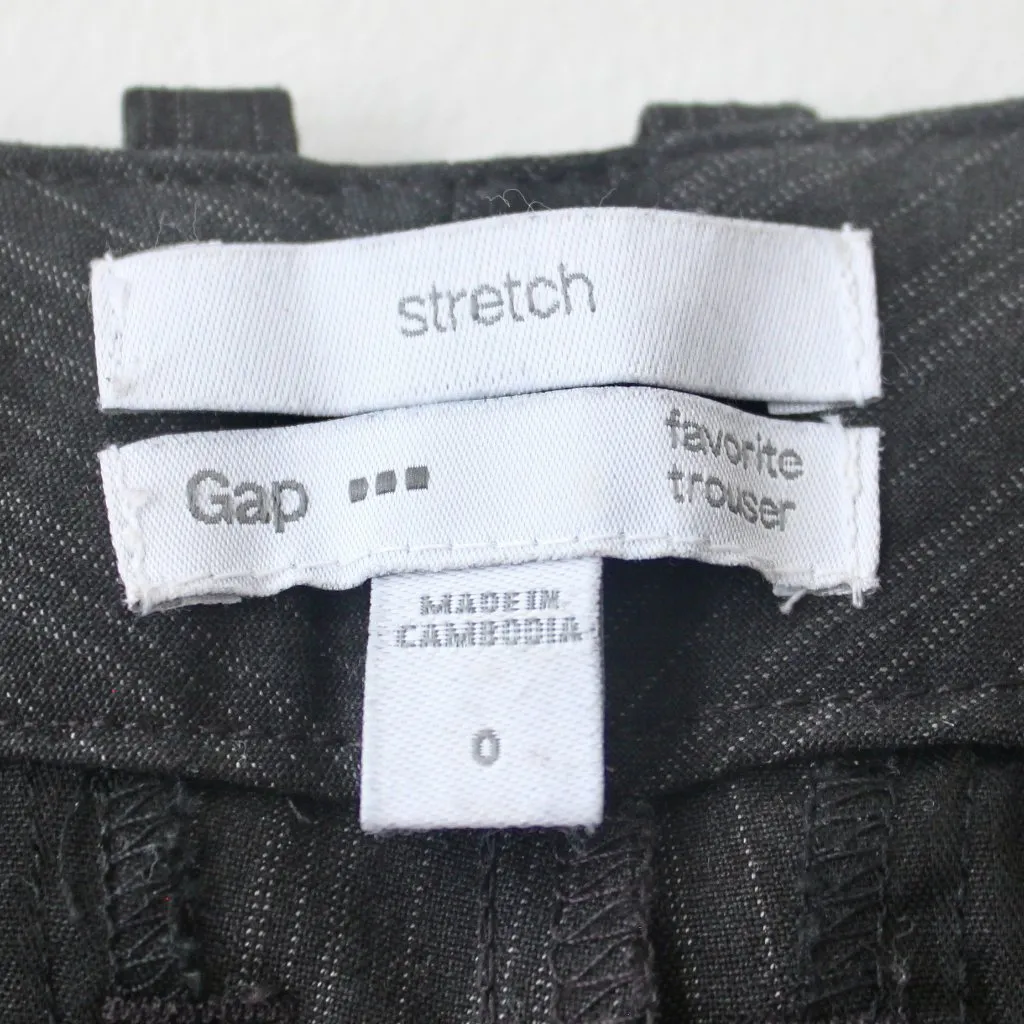 GAP Grey Pinstripe Stretch Favorite Trousers Semi-Formal Pocket Pants 0 - Image 8