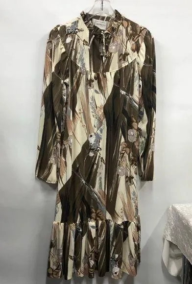 Empress of Dallas Custom Tailored Vintage long sleeve Dress see measurements - Image 1