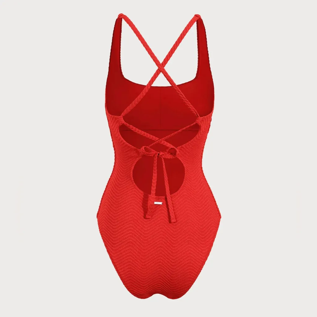 Berlook Red Textured Backless One - Image 5