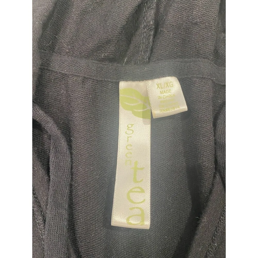 Green Tea Black Hoodie T-Shirt Size XL Women's - Image 5