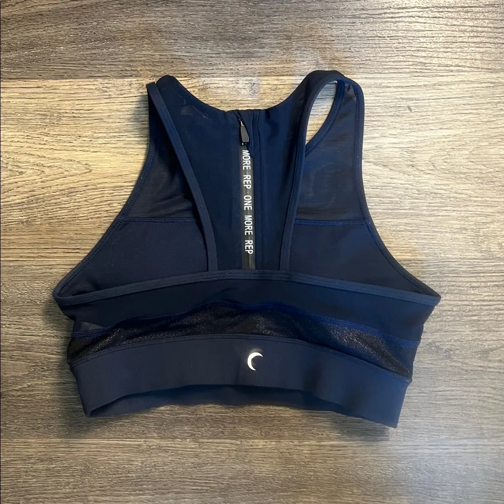 ZYIA Activewear Blue Twilight All Star One More Rep Padded Sports Bra Sz Medium - Image 2