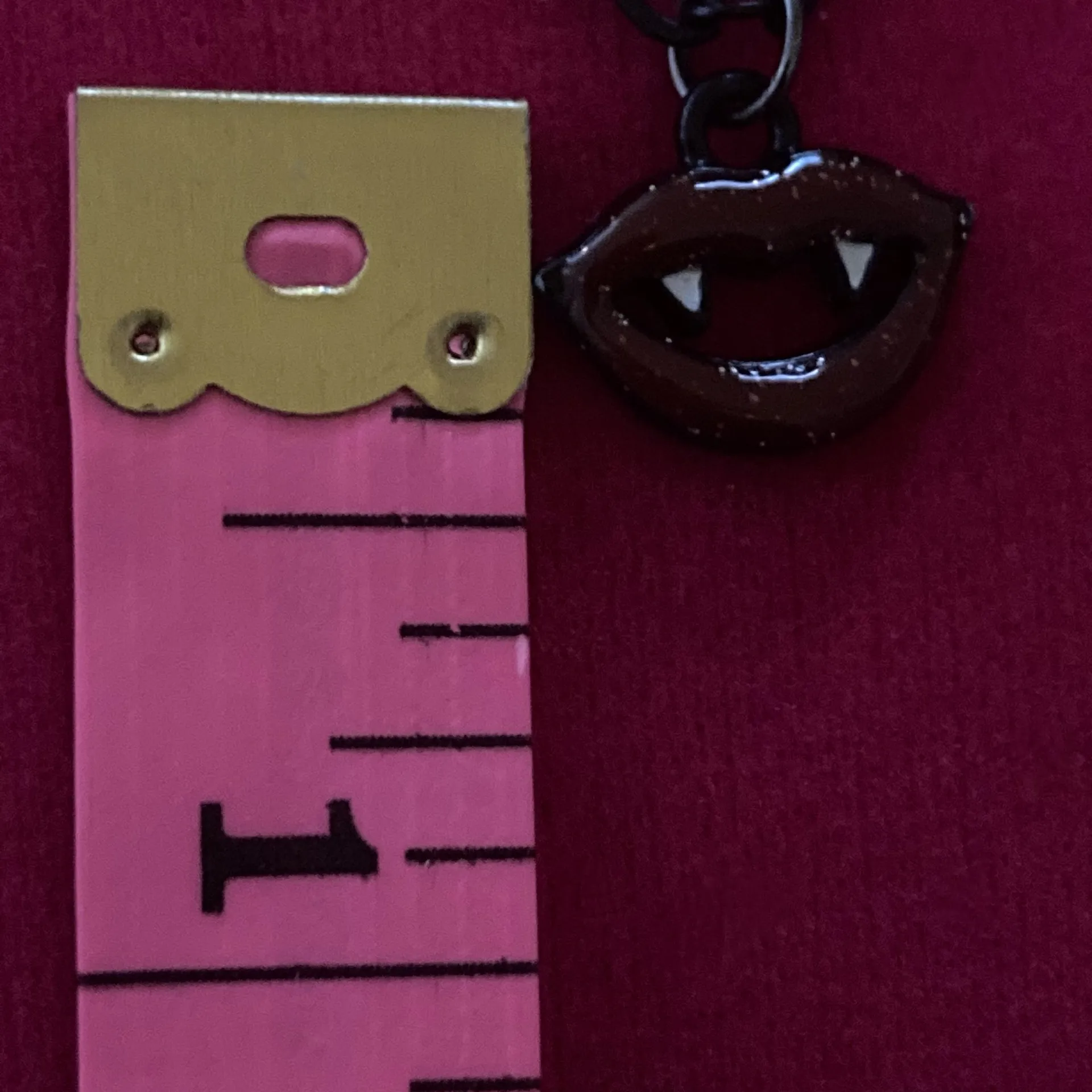 Vampire Fangs Teeth Bite Kiss Necklace Gothic Kawaii Egirl Emo Halloween costume - Image 9