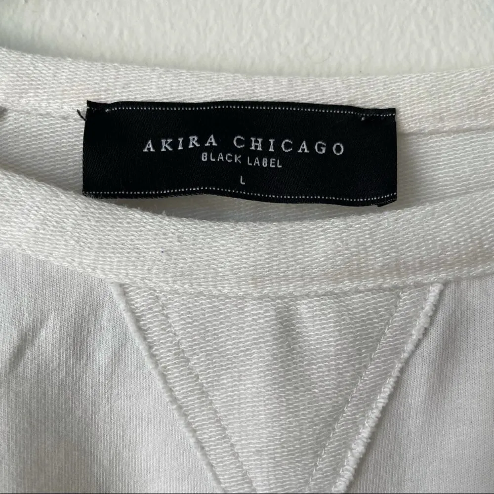 Akira Chicago Black Label Cropped White Sweatshirt - Image 8